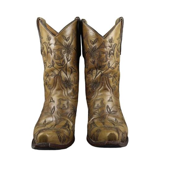 Old Gringo Boots Women 7 Western Floral Embroidered Yippee KiYay Leather Cowgirl - Picture 3 of 16